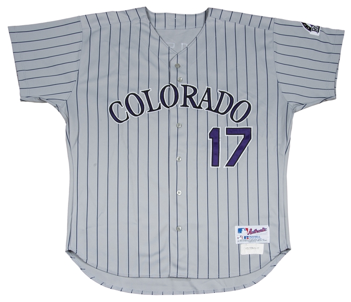 Lot Detail - 2004 Todd Helton Game Used Colorado Rockies Road Jersey
