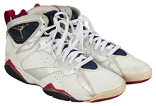Historic 1992 Michael Jordan  Game Worn Olympics Nike “Dream Team” Air Jordan (Special Edition) Sneakers Sourced From Jordan Teammate (MEARS)