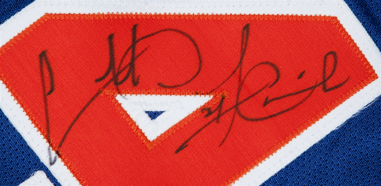 Charles Oakley autographed signed jersey NBA New York Knicks PSA