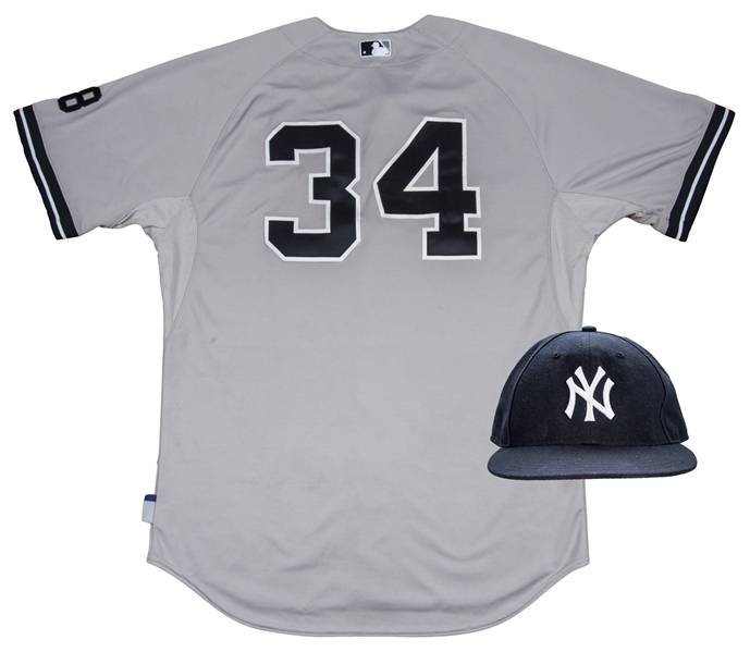 Lot Detail - 2015 Brian McCann Game Used New York Yankees Road Jersey and  Hat with Black #8 Yogi Berra Patch (Steiner & MLB Authenticated)