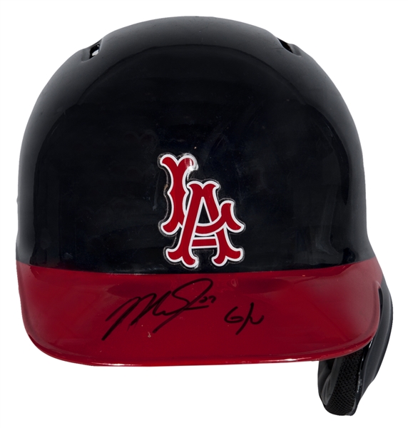 Mike Trout Autographed Black Angels Batting Helmet