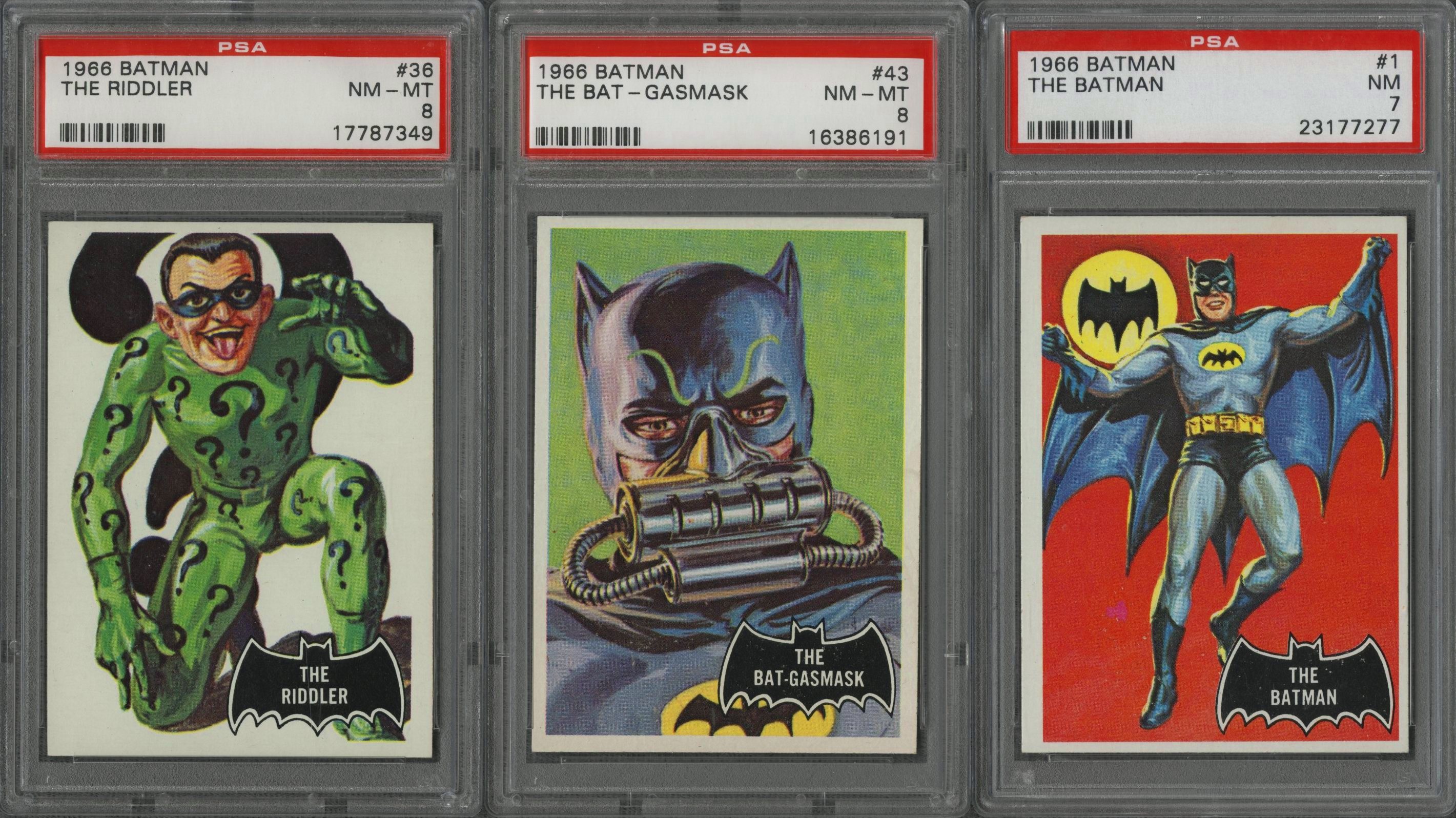 Lot Detail 1966 Topps Batman Black Bat Psa Graded Complete Set 55