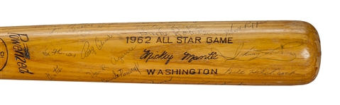 1962 Mickey Mantle Game Used and Team Signed All Star Game Bat With Mantle and Maris (PSA/DNA & JSA)