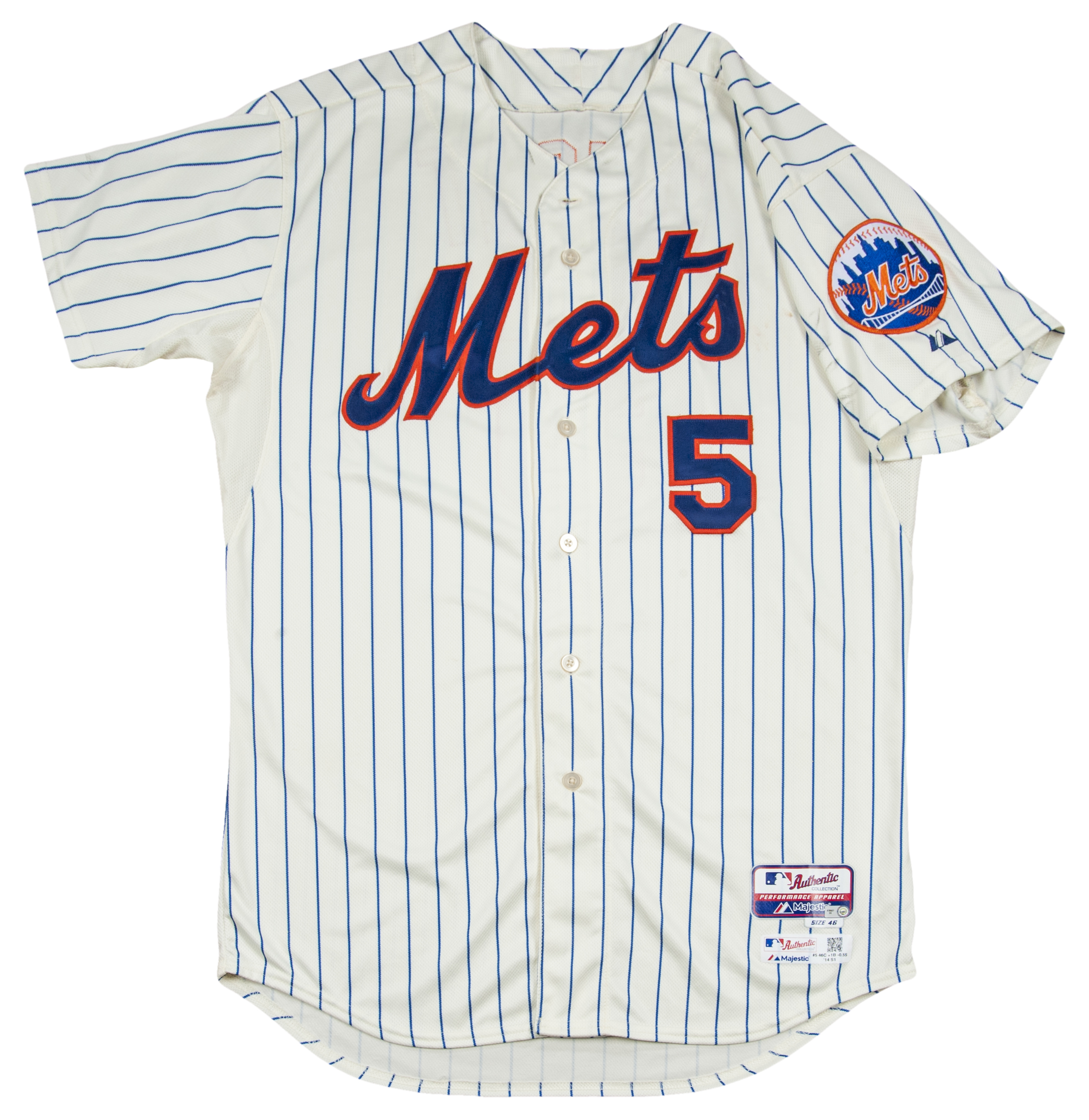 Lot Detail - 2014 David Wright Game Used New York Mets Home Jersey (MLB Authenticated)