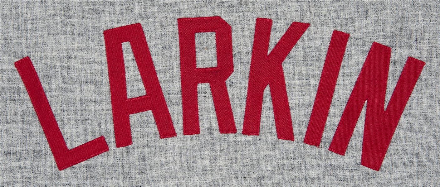 Lot Detail - 1995 Barry Larkin Game Used and Signed/Inscribed Cincinnati  Reds Home Jersey Vest (PSA/DNA)