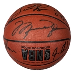 1995-1996 Chicago Bulls 72 Win NBA Championship Team Signed Basketball Including Jordan (JSA)