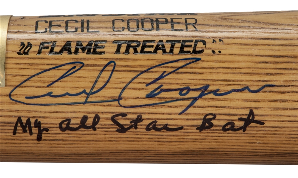 Cecil Cooper Autographed Louisville Slugger Bat