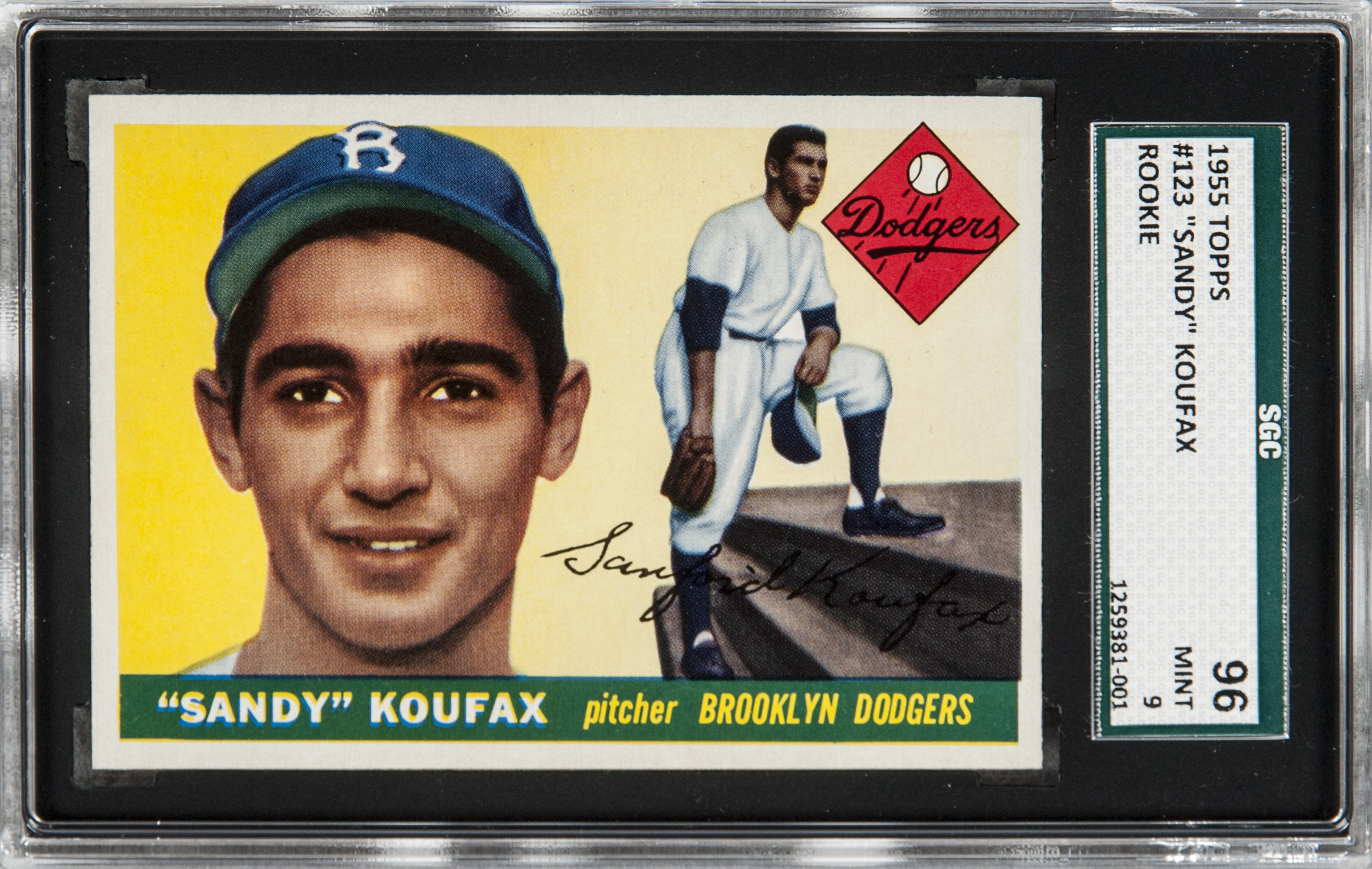 Lot Detail - 1955 Topps #123 Sandy Koufax Rookie Card – SGC 96 MINT 9