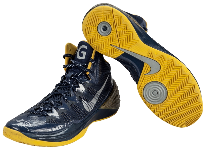 Lot Detail - Paul George Game Used and Signed Nike Sneakers (Fanatics)