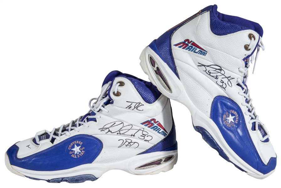 2001 Karl Malone Game Used and Signed 