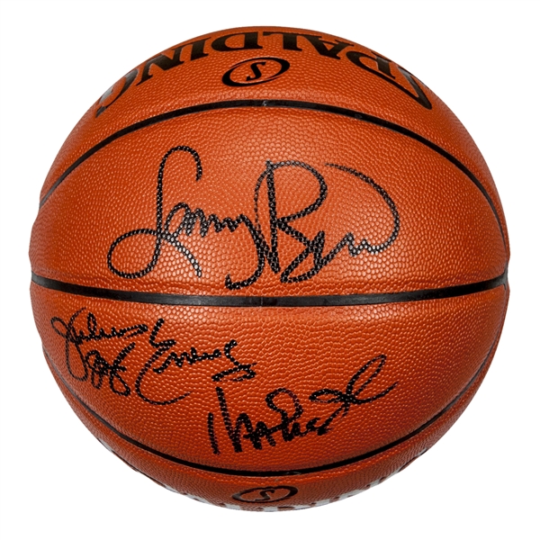 Basketball Signed by Larry Bird, Magic Johnson and Julius Dr. J -  CharityStars
