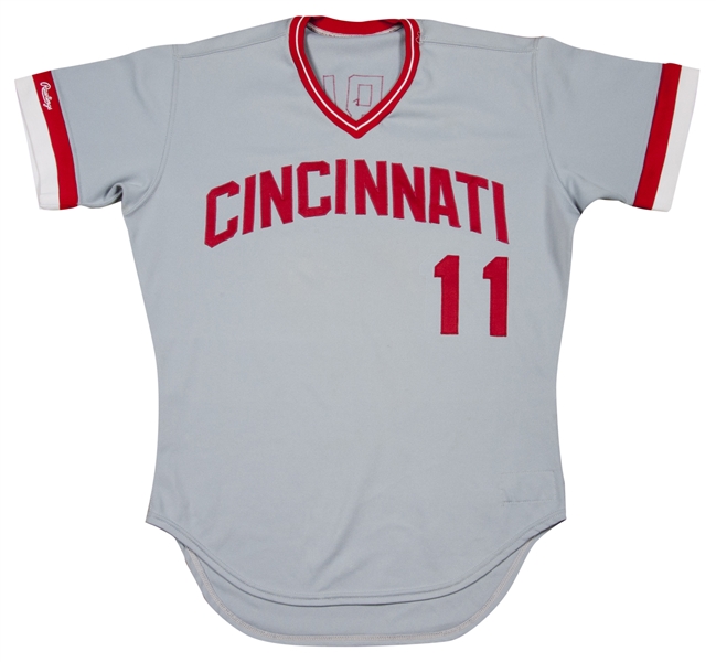 Lot Detail - 1987 Barry Larkin Game Used and Signed Cincinnati Reds Road  Jersey (PSA/DNA)
