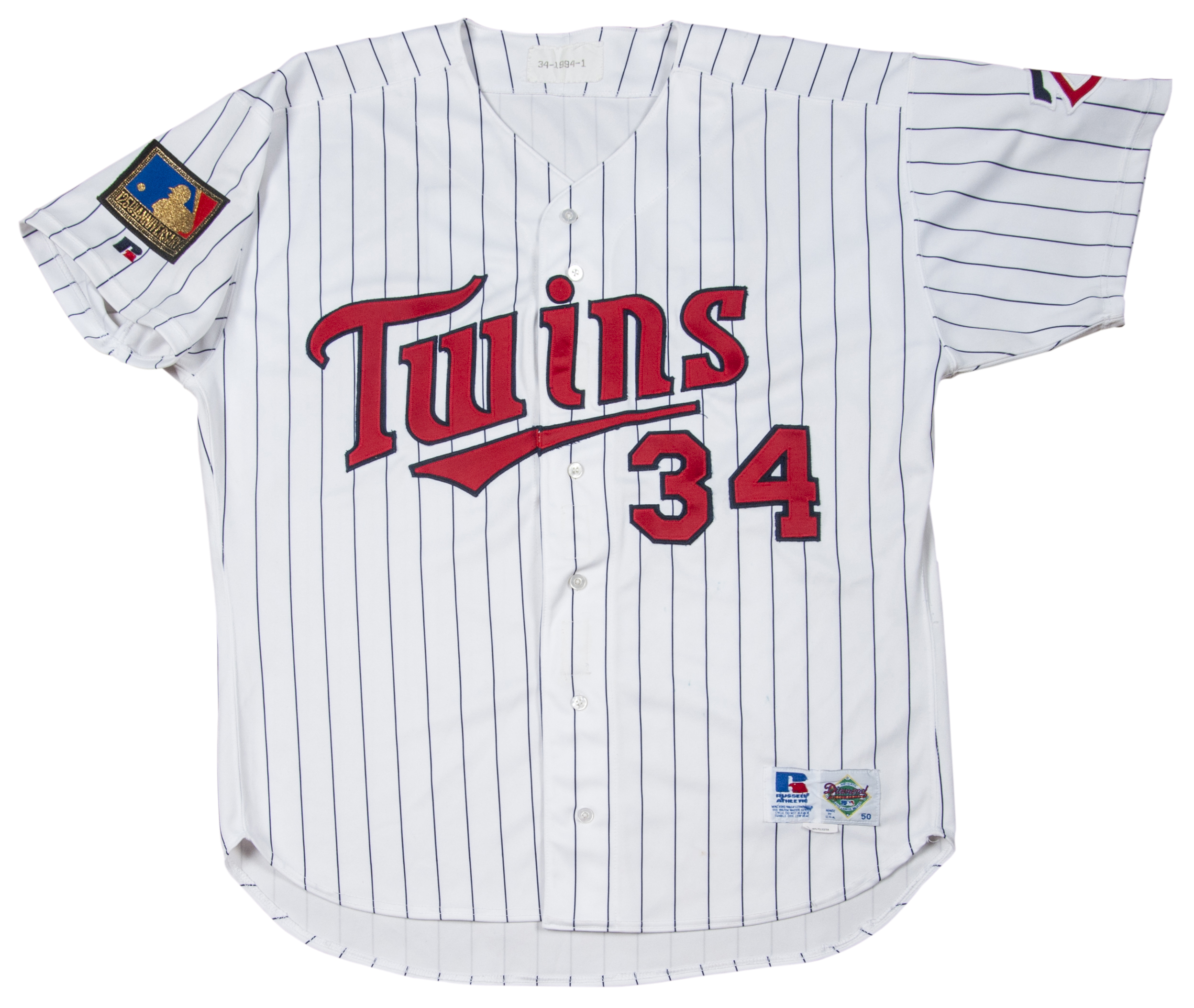 Lot Detail - 1994 Kirby Puckett Game Used Minnesota Twins Home Jersey