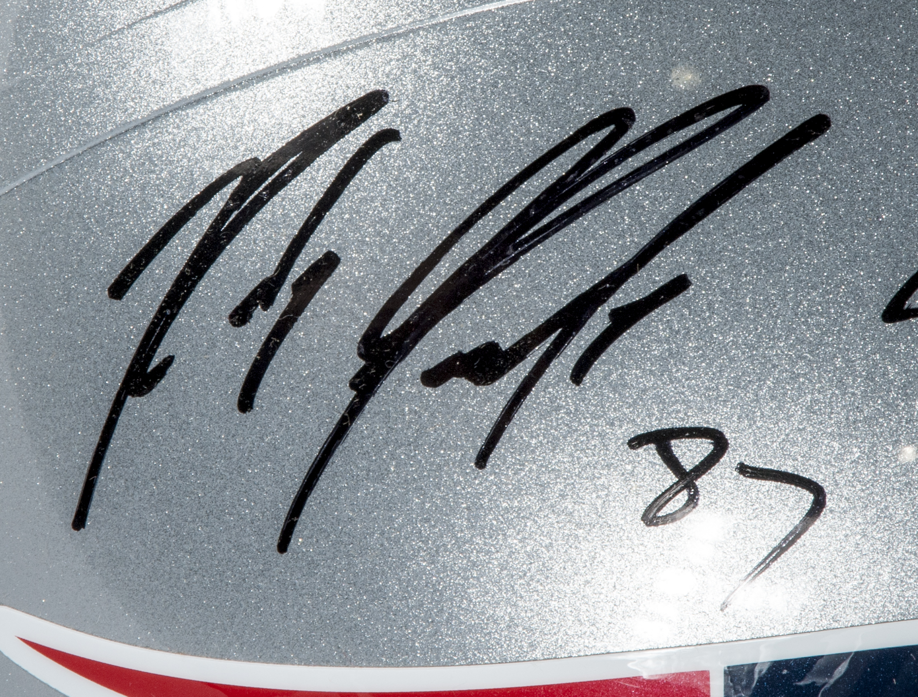 Lot Detail - Tom Brady and Rob Gronkowski Dual signed Patriots Helmet ...