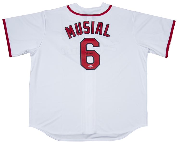 Lot - Stan Musial Autographed Throwback Cooperstown Collection