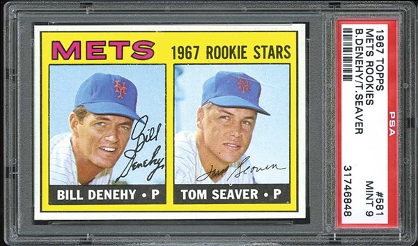 1967 Topps #581 Tom Seaver Rookie Card – PSA MINT 9