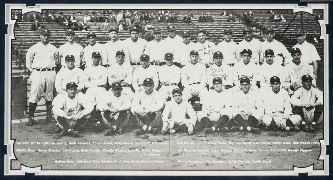 Lot Detail - 1927 New York Yankees Team Signed 48 x 56 Display