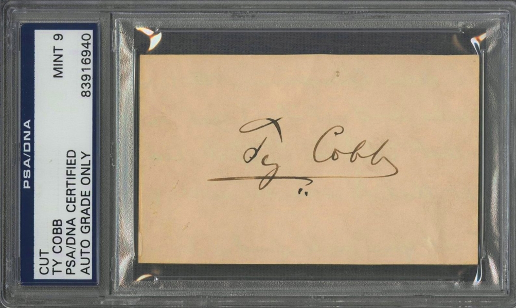 Buy Ty Cobb Autographed Letter Framed & Matted 1907 Jersey PSA/DNA