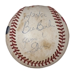 Historic 1986 World Series Game 6 Used Baseball Signed by Bill Buckner & Mookie Wilson (PSA/DNA & MEARS)