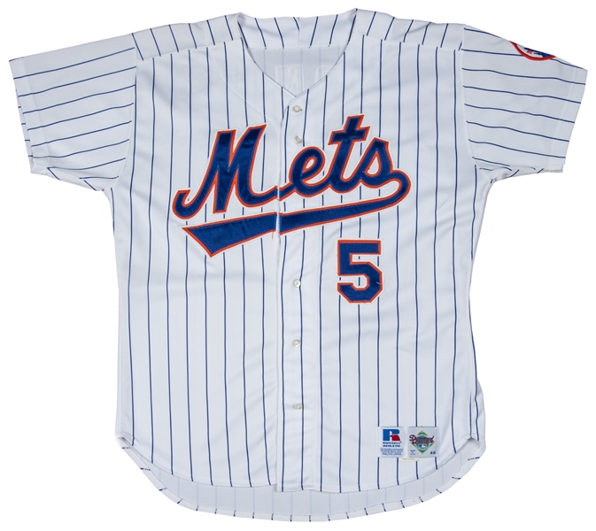 Lot Detail - 1993 Jeromy Burnitz Game Used New York Mets Home Jersey