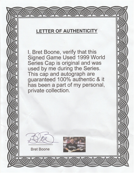 Lot Detail - 1999 Bret Boone Game Used and Signed Atlanta Braves