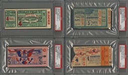 1923-2009 New York Yankees World Series Clinching Game Ticket Complete  Set of 27 - PSA Graded/Auth