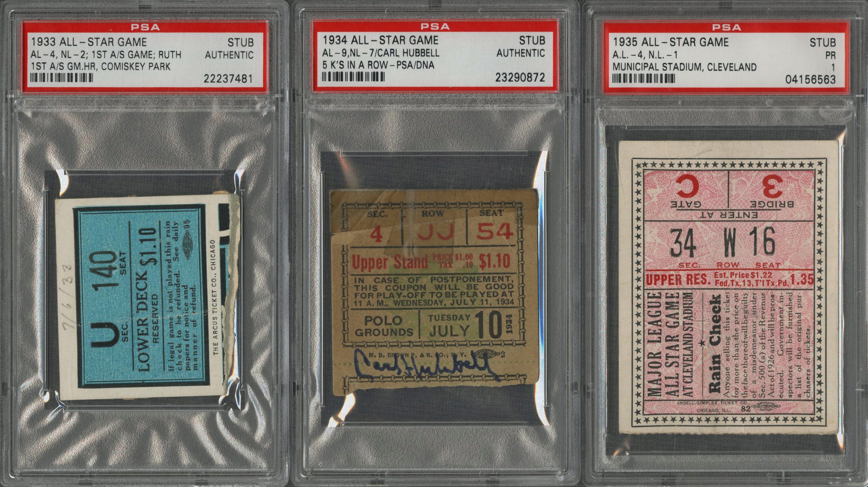 Lot Detail - 1933-2016 All-Star Game Complete Ticket Run (87) - PSA ...
