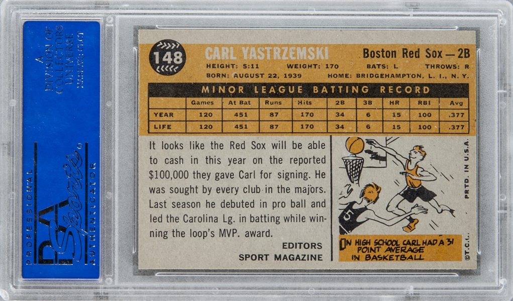 1960 Topps Carl Yastrzemski Rookie Card: A Closer Look