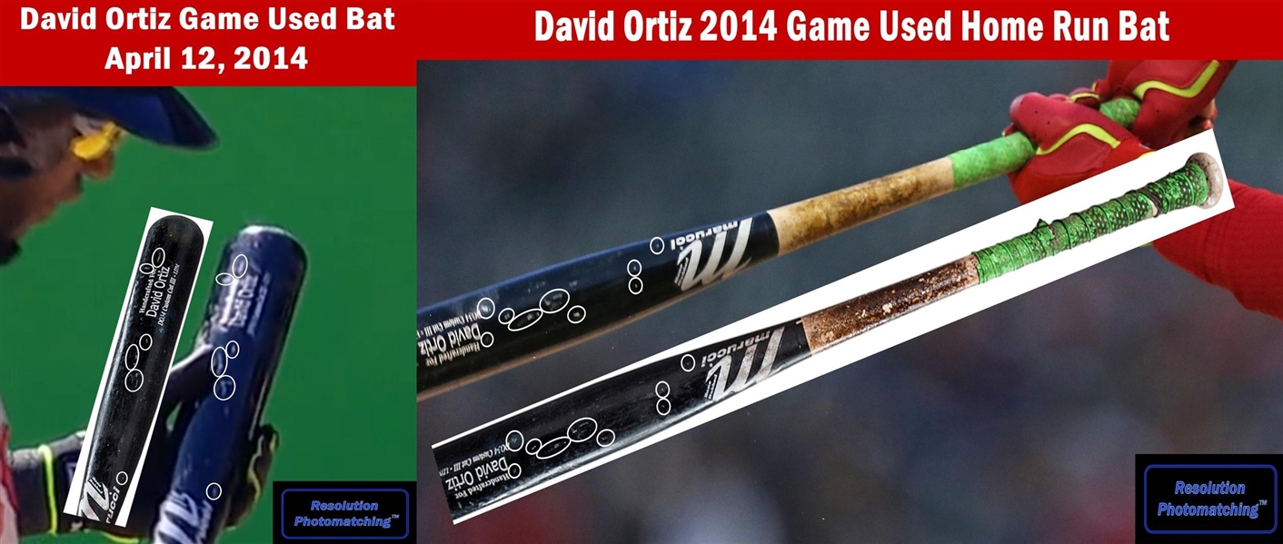 David Ortiz Boston Red Sox Signed Marucci Custom Cut Game Model