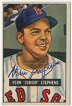 1951 Vern Stephens Signed Bowman Card (JSA)