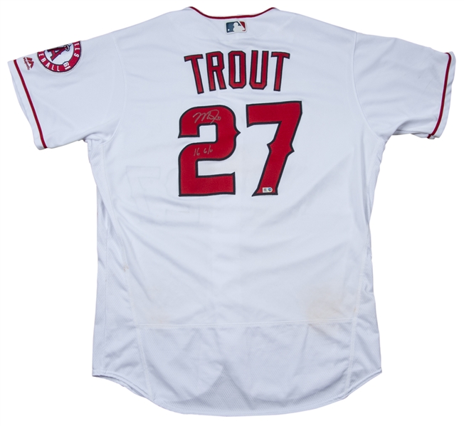 Mike Trout Signed Angels Jersey Inscribed 2016 AL MVP (MLB