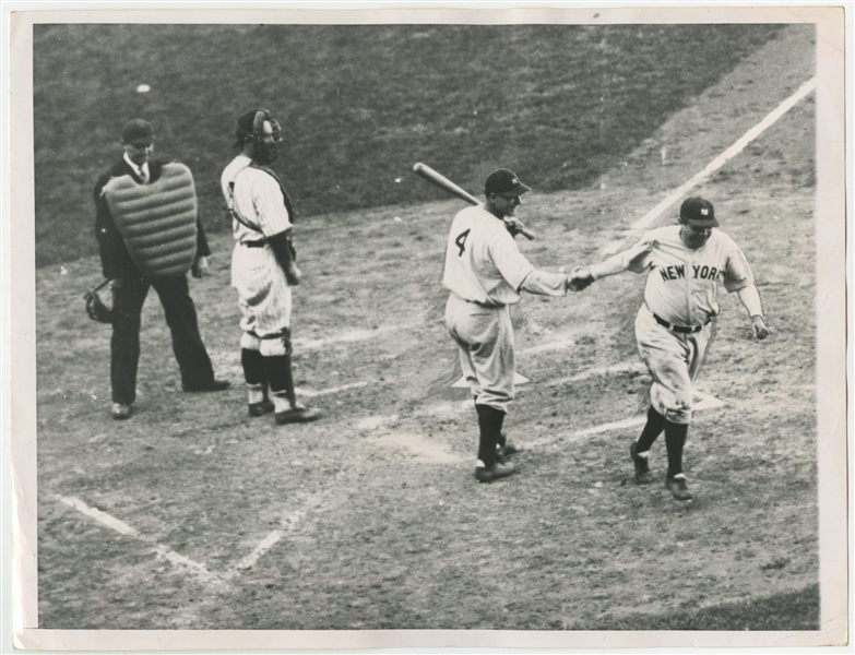 Lot Detail - 1932 BABE RUTH AND LOU GEHRIG ORIGINAL PHOTOGRAPH