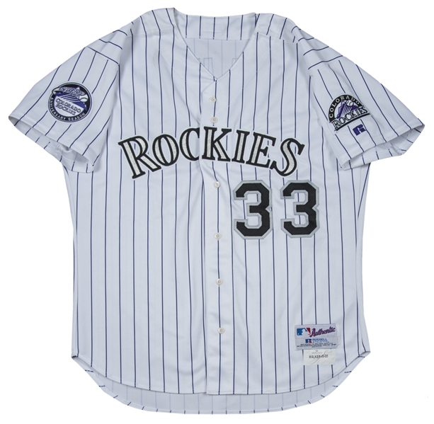 Lot Detail - 2002 Larry Walker Game Used Colorado Rockies Home Jersey (Team  LOA)