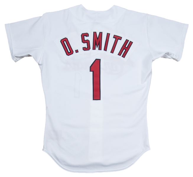 Lot Detail - 1995 Ozzie Smith Game Used and Signed St. Louis Cardinals Home  Jersey (PSA/DNA)
