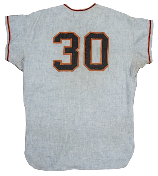 Lot Detail - 1962 Orlando Cepeda Game Used San Francisco Giants Road  Flannel Jersey