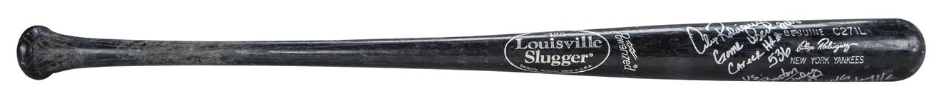 2008 Alex Rodriguez Ties Mantle (536)Game Used And Signed Louisville Slugger C271L Model Bat Used To Hit Career Home Run #536 (PSA/DNA & JSA)