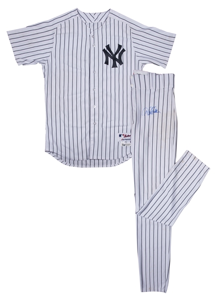 Earliest Derek Jeter Game Used Yankees Jersey Photo Matched To Two Roo —  Showpieces Sports