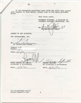 INCREDIBLE Tupac Shakur Signed Columbia Pictures Contract for "Poetic Justice" Motion Picture (4 TUPAC SIGNATURES! and 2 Warren G signatures!) (JSA)
