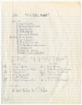 Tupac Shakur Hand Written Play List To "RU Still Down" (Christopher Walker LOA)