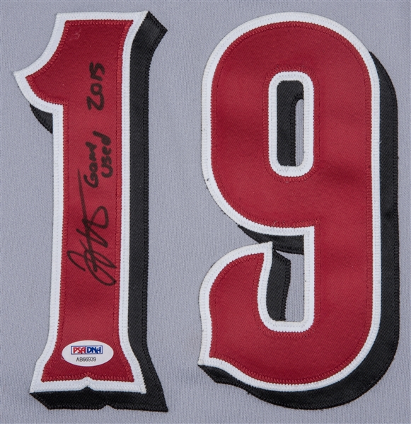 2015 Joey Votto Game Used & Signed Cincinnati Reds Home Jersey