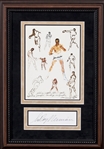 Muhammad Ali Autographed LeRoy Neiman 28 x 26 Framed Artwork with Signed Neiman Cut (PSA/DNA & JSA)