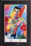 2001 Muhammad Ali Autographed "Athlete of the Century" Serigraph by LeRoy Neiman with Remarques LE 489/850 In Large 39 x 57 Framed Display (PSA/DNA)