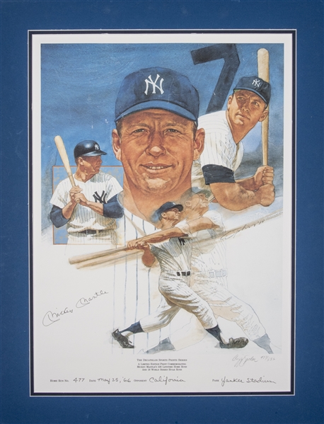 Mickey Mantle in Yankee Stadium Art Print