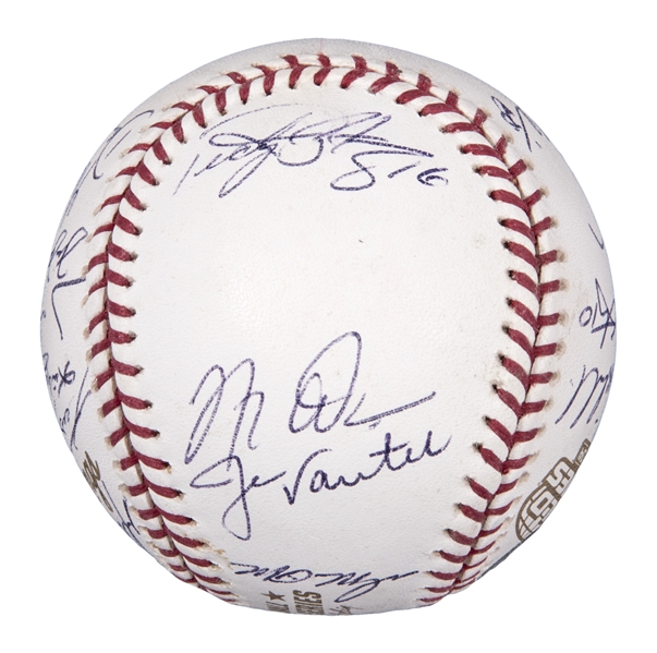 Lot Detail - 2004 Boston Red Sox Team Signed Baseball Signed By 22  Including Martinez (PSA/DNA & MLB Authenticated)