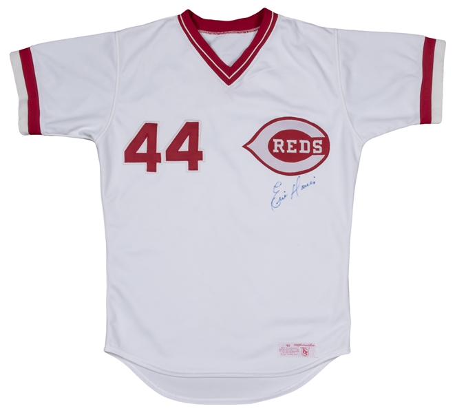 Autographed/Signed Eric Davis Cincinnati Reds Grey Base