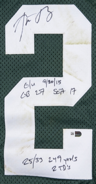 Aaron Rodgers game-worn jersey sets record at auction