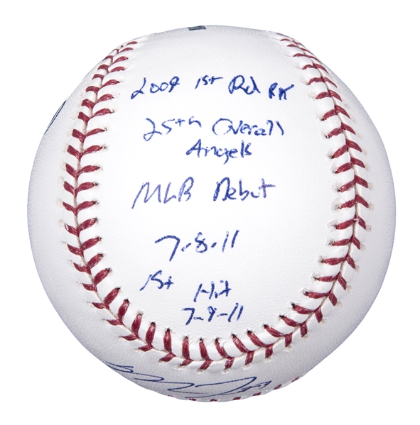 MIKE TROUT Signed Baseball With COA Los Angeles Angels 