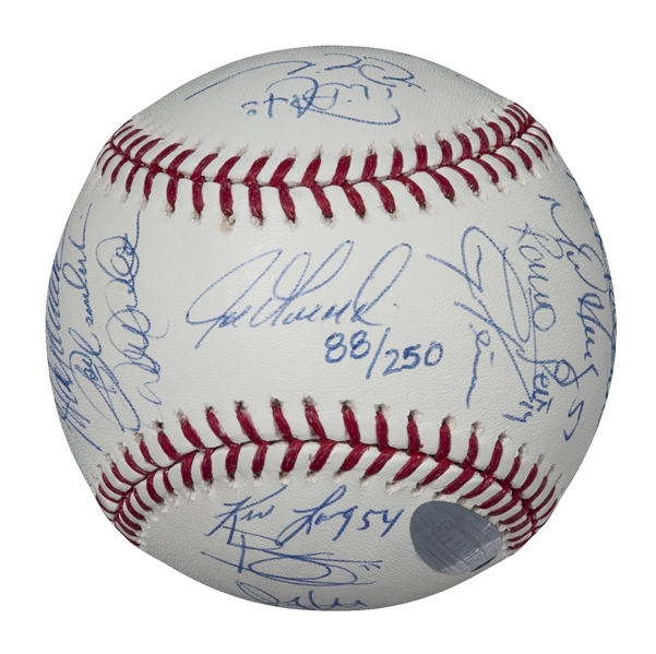 2009 New York Yankees Team Signed World Series Baseball 9 Sigs