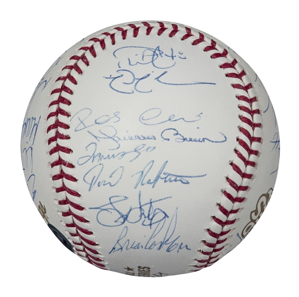 2009 New York Yankees Team Signed World Series Baseball 9 Sigs