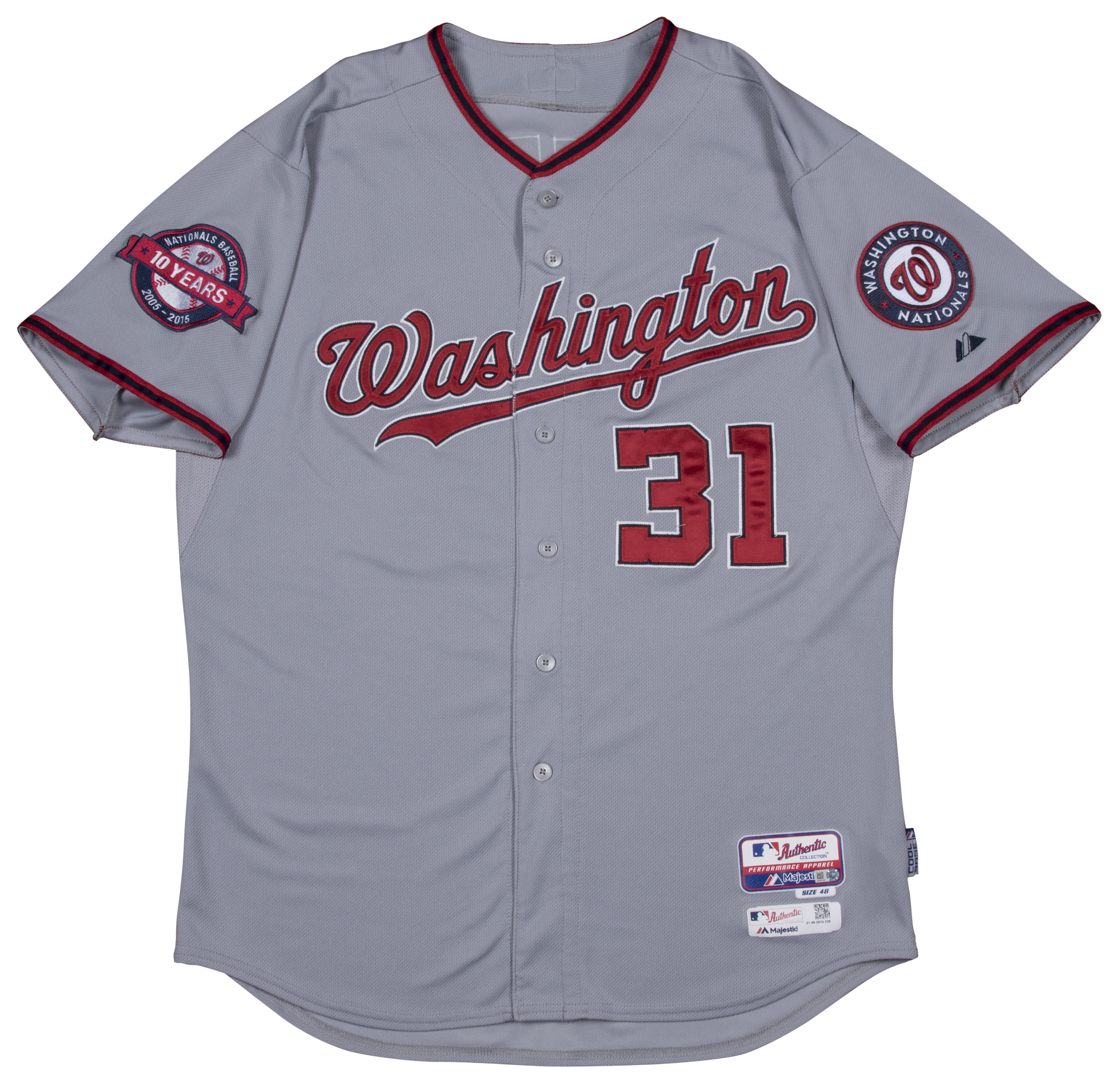 nationals road jersey